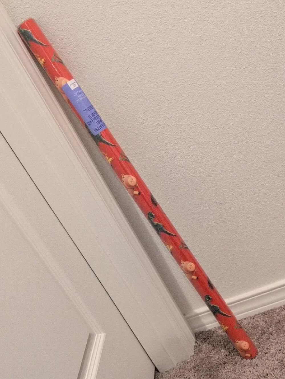 VTG 1995 Toy Story 1 Gift Wrap Roll Ambassador Disney Rare Red Woody Rex